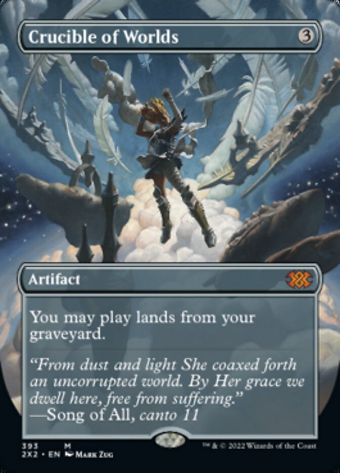Crucible of Worlds (Borderless Alternate Art) [Double Masters 2022] | Card Merchant Takapuna