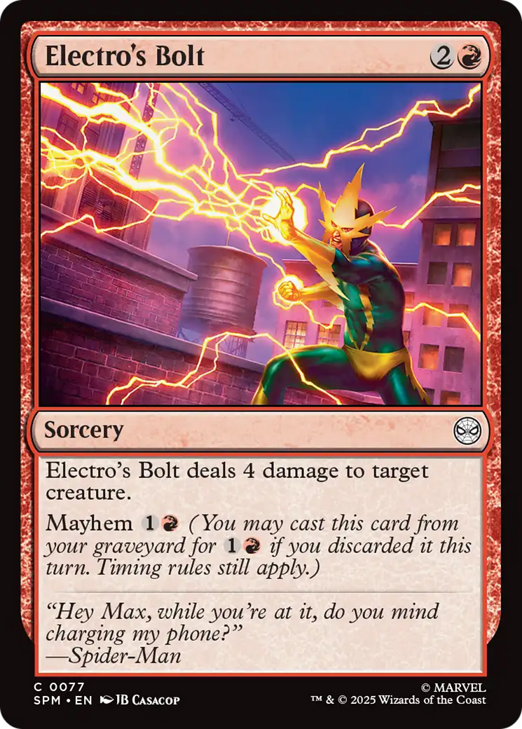 Electro's Bolt [Marvel's Spider-Man] | Card Merchant Takapuna