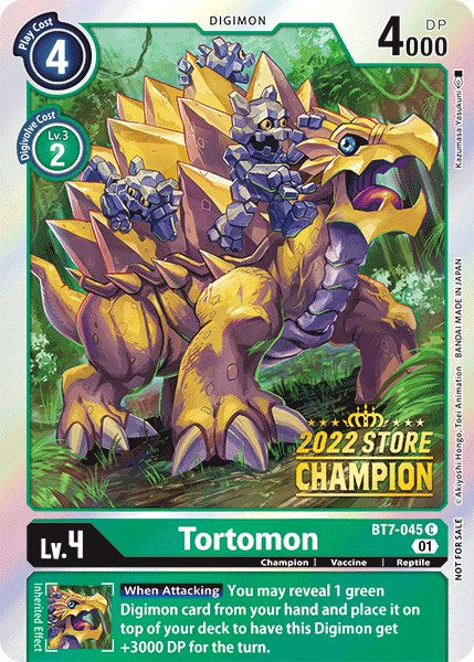 Tortomon [BT7-045] (2022 Store Champion) [Next Adventure Promos] | Card Merchant Takapuna