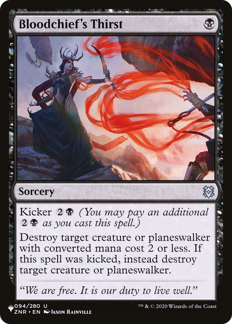 Bloodchief's Thirst [The List] | Card Merchant Takapuna