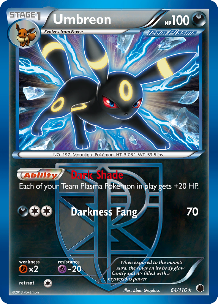 Umbreon (64/116) [Black & White: Plasma Freeze] | Card Merchant Takapuna