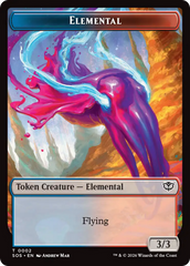Elemental (0002) // Treasure Double-Sided Token [Secrets of Strixhaven Tokens] | Card Merchant Takapuna
