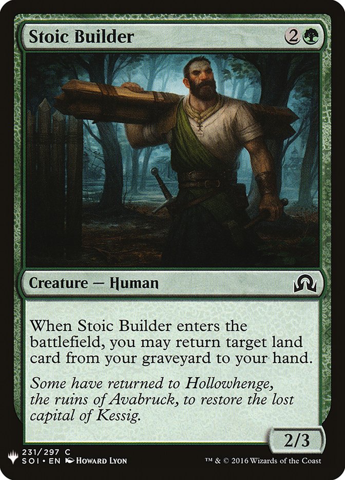 Stoic Builder [Mystery Booster] | Card Merchant Takapuna