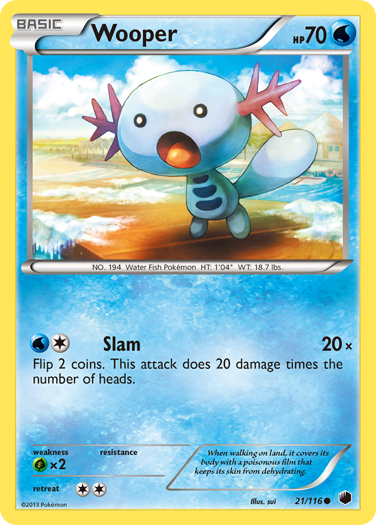 Wooper (21/116) [Black & White: Plasma Freeze] | Card Merchant Takapuna
