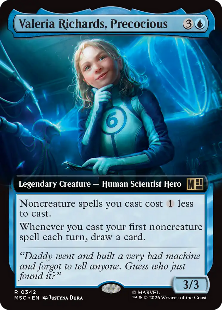 Valeria Richards, Precocious (Extended Art) [Marvel Super Heroes Commander] | Card Merchant Takapuna