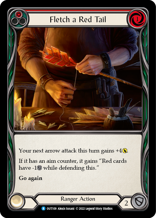 Fletch a Red Tail (Red) [OUT109] (Outsiders)  Rainbow Foil | Card Merchant Takapuna