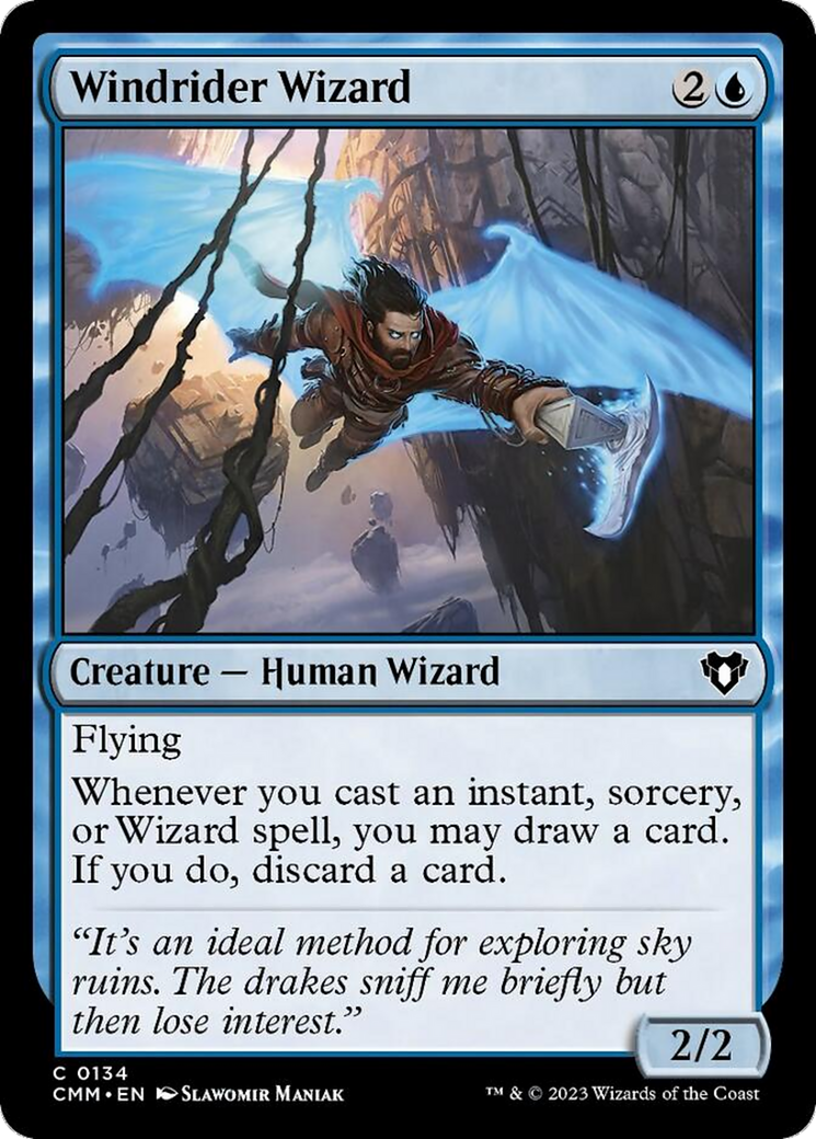 Windrider Wizard [Commander Masters] | Card Merchant Takapuna