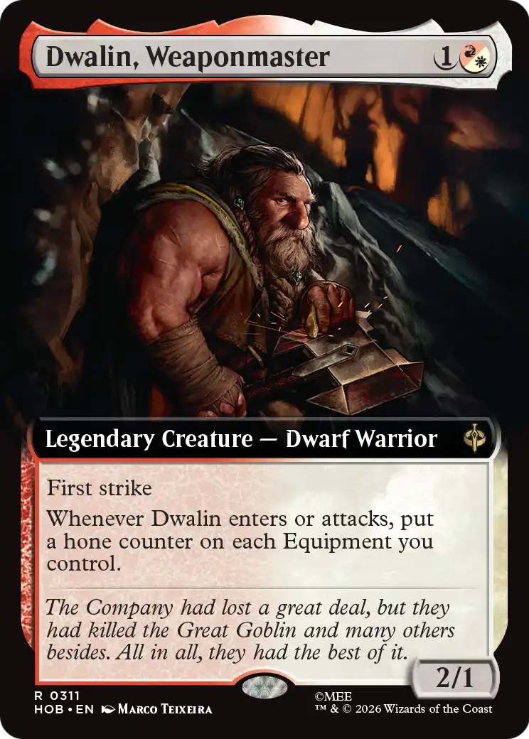 Dwalin, Weaponmaster (Extended Art) [The Hobbit] | Card Merchant Takapuna