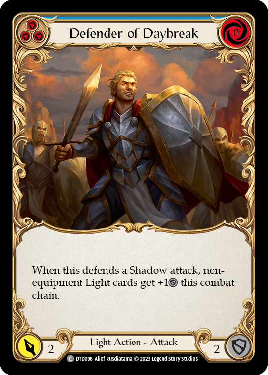 Defender of Daybreak (Blue) [DTD096] (Dusk Till Dawn)  Rainbow Foil | Card Merchant Takapuna