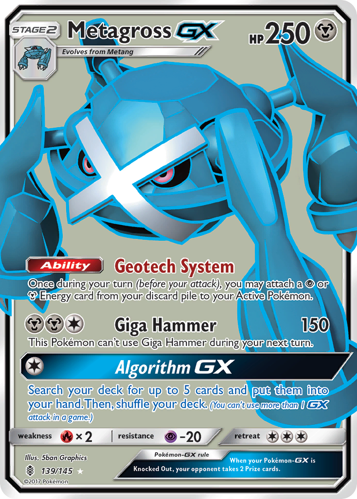 Metagross GX (139/145) [Sun & Moon: Guardians Rising] | Card Merchant Takapuna
