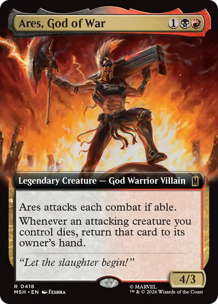 Ares, God of War (Extended Art) [Marvel Super Heroes] | Card Merchant Takapuna