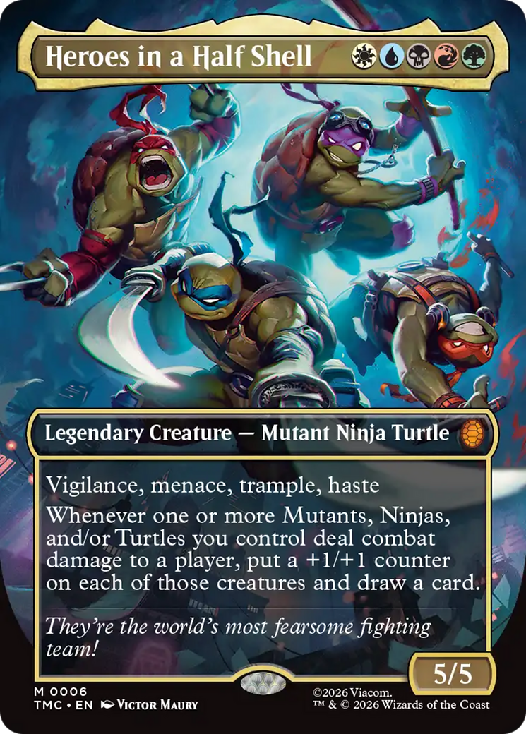 Heroes in a Half Shell (Borderless) [Teenage Mutant Ninja Turtles Commander] | Card Merchant Takapuna