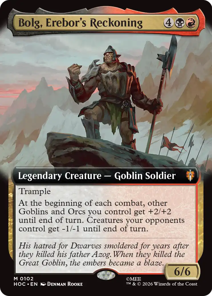 Bolg, Erebor's Reckoning (Extended Art) [The Hobbit: Eternal-Legal] | Card Merchant Takapuna