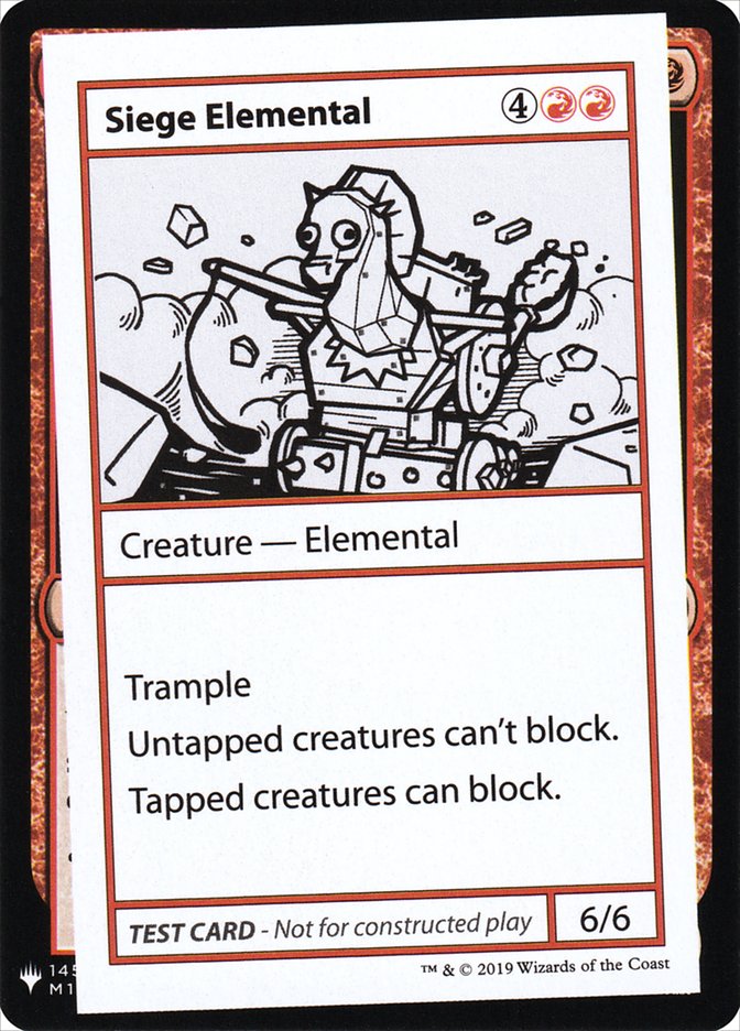 Siege Elemental [Mystery Booster Playtest Cards] | Card Merchant Takapuna
