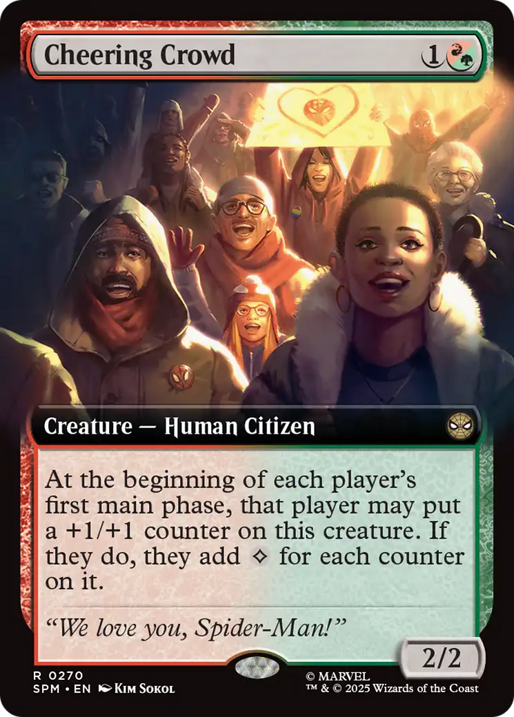 Cheering Crowd (Extended Art) [Marvel's Spider-Man] | Card Merchant Takapuna