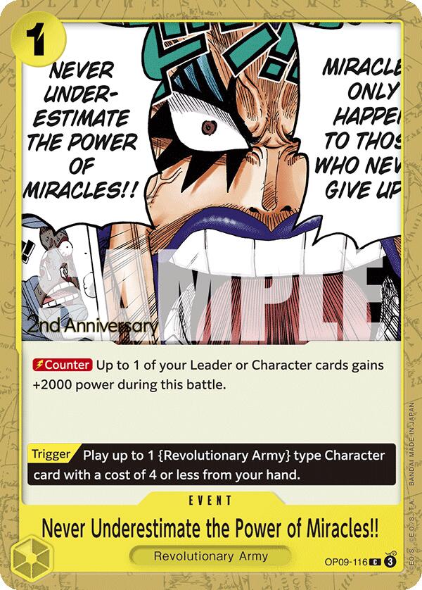 Never Underestimate the Power of Miracles!! [Emperors in the New World: 2nd Anniversary Tournament Cards] | Card Merchant Takapuna