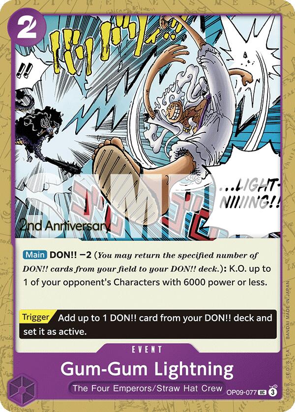Gum-Gum Lightning [Emperors in the New World: 2nd Anniversary Tournament Cards] | Card Merchant Takapuna