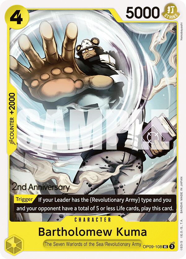 Bartholomew Kuma [Emperors in the New World: 2nd Anniversary Tournament Cards] | Card Merchant Takapuna