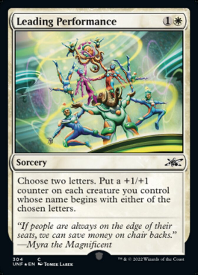 Leading Performance (Galaxy Foil) [Unfinity] | Card Merchant Takapuna