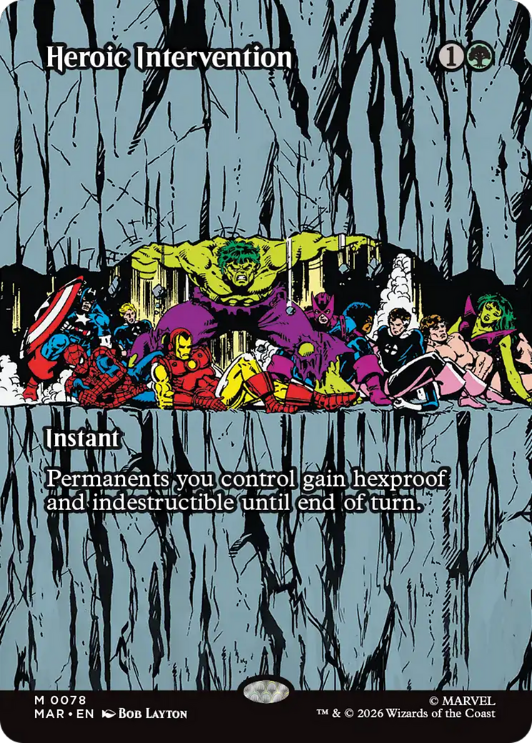 Heroic Intervention (0078) (Borderless) [Marvel Universe: Eternal-Legal] | Card Merchant Takapuna