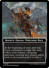 Bounty: Eriana, Wrecking Ball // Bounty Rules Double-Sided Token [Outlaws of Thunder Junction Commander Tokens] | Card Merchant Takapuna
