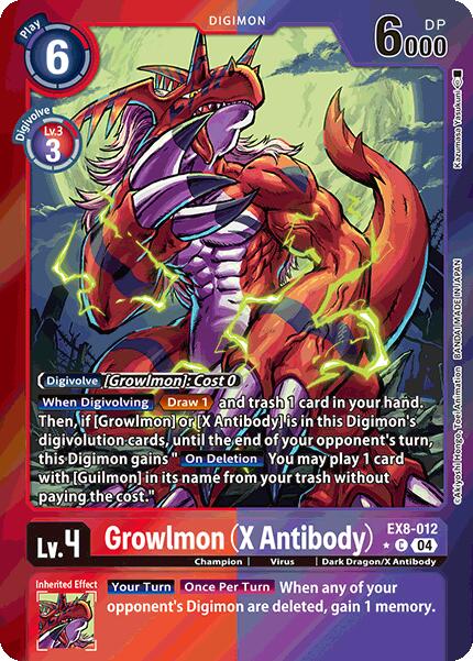 Growlmon (X Antibody) [EX8-012] (Limited Foil) [Chain of Liberation] | Card Merchant Takapuna