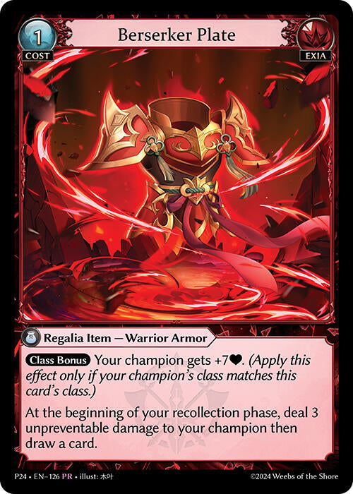 Berserker Plate (126) [Promotional Cards] | Card Merchant Takapuna