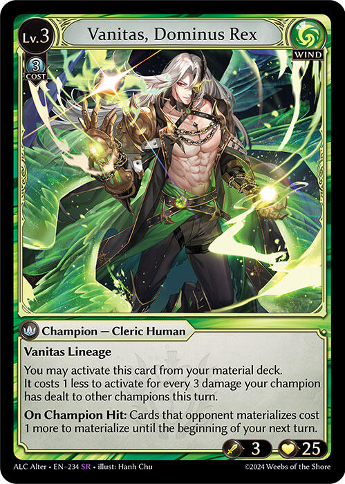 Vanitas, Dominus Rex (234) [Alchemical Revolution Alter Edition] | Card Merchant Takapuna