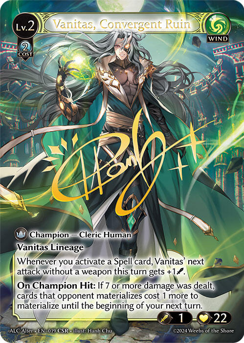 Vanitas, Convergent Ruin (CSR) (019) [Alchemical Revolution Alter Edition] | Card Merchant Takapuna