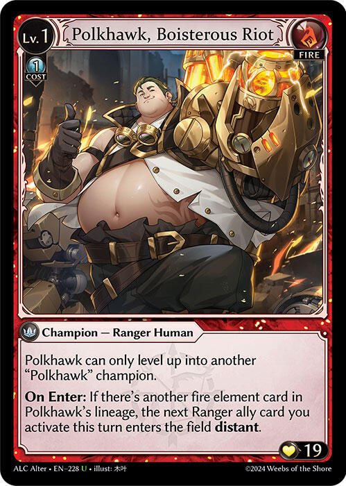 Polkhawk, Boisterous Riot (228) [Alchemical Revolution Alter Edition] | Card Merchant Takapuna