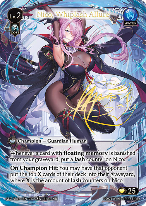 Nico, Whiplash Allure (CSR) (017) [Alchemical Revolution Alter Edition] | Card Merchant Takapuna