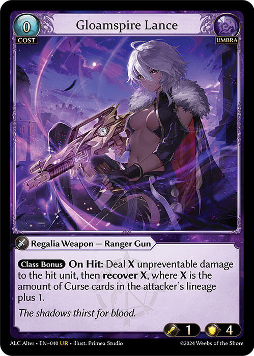 Gloamspire Lance (040) [Alchemical Revolution Alter Edition] | Card Merchant Takapuna