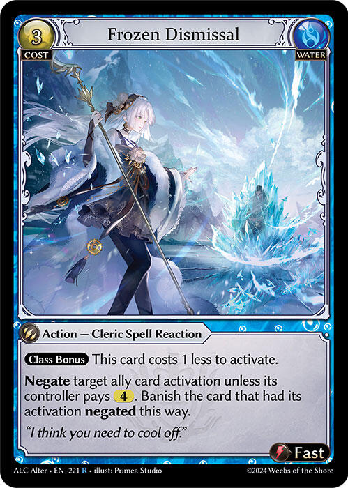 Frozen Dismissal (221) [Alchemical Revolution Alter Edition] | Card Merchant Takapuna