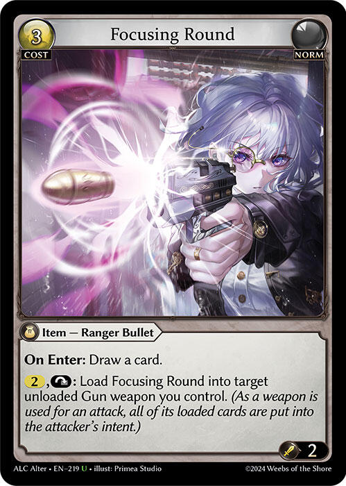 Focusing Round (219) [Alchemical Revolution Alter Edition] | Card Merchant Takapuna