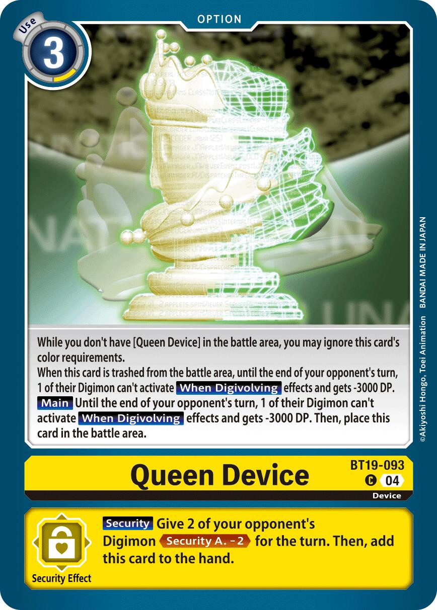 Queen Device [BT19-093] [Release Special Booster Ver.2.5] | Card Merchant Takapuna