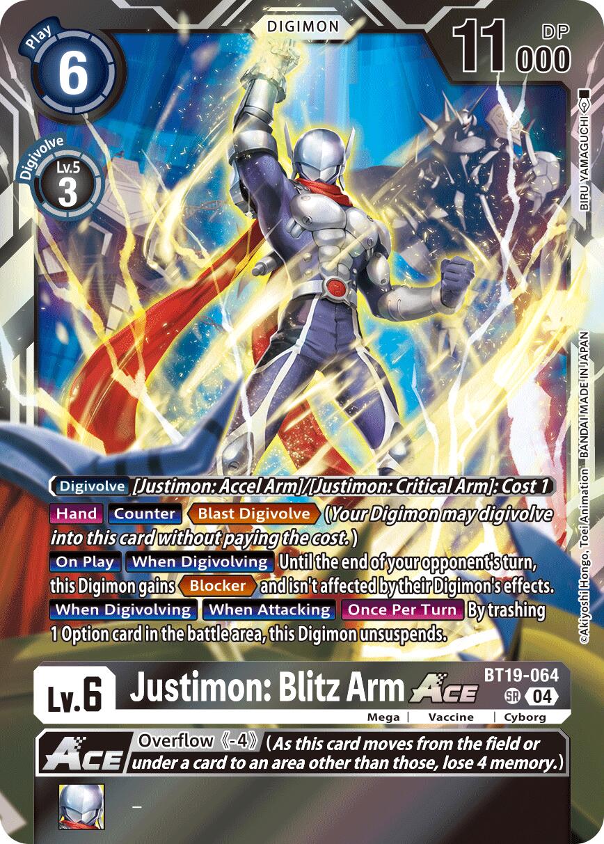 Justimon: Blitz Arm ACE [BT19-064] [Release Special Booster Ver.2.5] | Card Merchant Takapuna