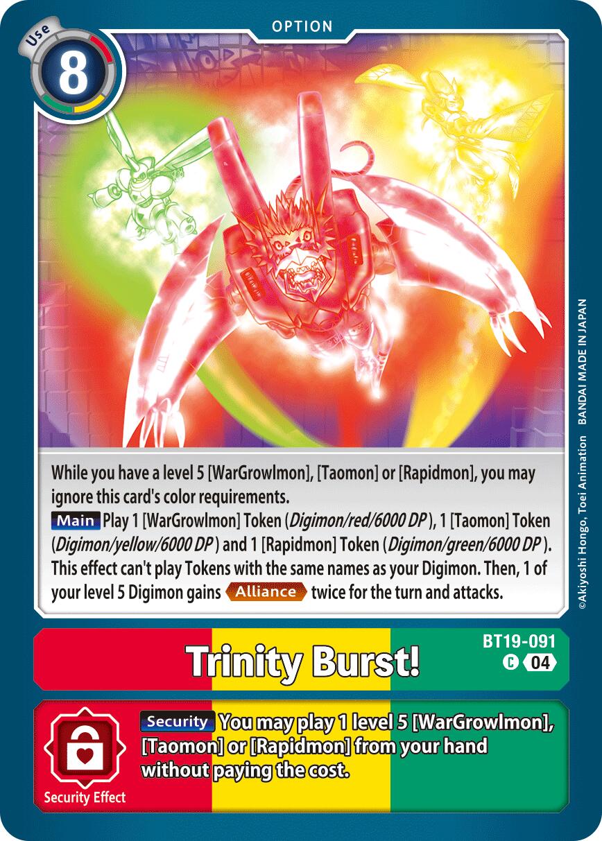 Trinity Burst! [BT19-091] [Release Special Booster Ver.2.5] | Card Merchant Takapuna