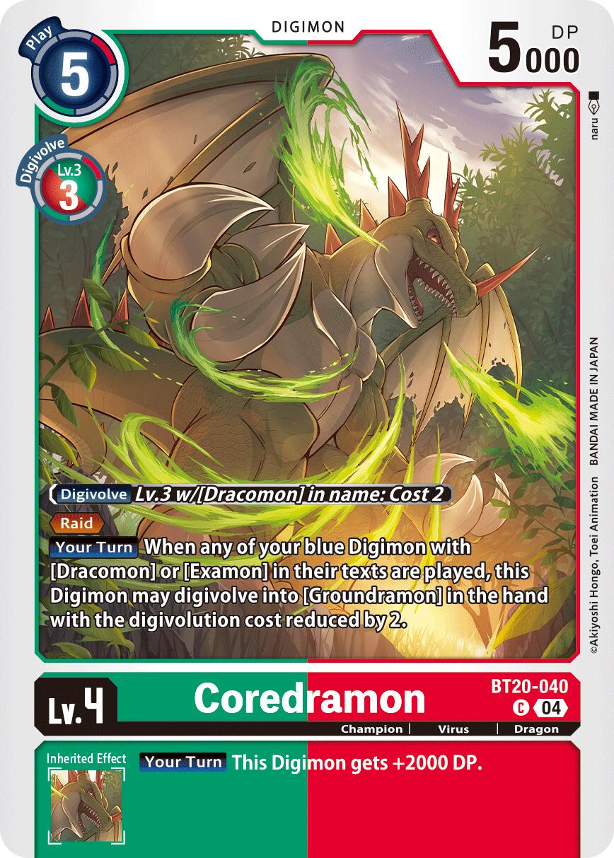 Coredramon [BT20-040] - BT20-040 [Release Special Booster Ver.2.5] | Card Merchant Takapuna