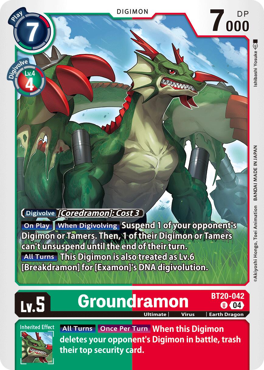 Groundramon [BT20-042] [Release Special Booster Ver.2.5] | Card Merchant Takapuna