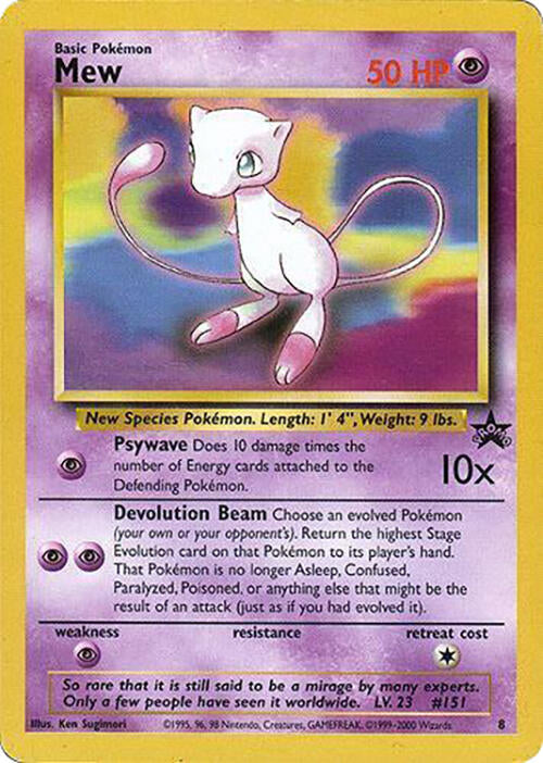 Mew (8) (Glossy Finish) [Wizards of the Coast: Black Star Promos] | Card Merchant Takapuna