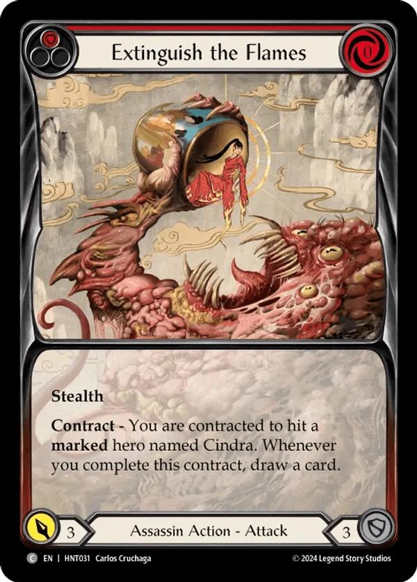 Extinguish the Flames [HNT031] (The Hunted)  Rainbow Foil | Card Merchant Takapuna