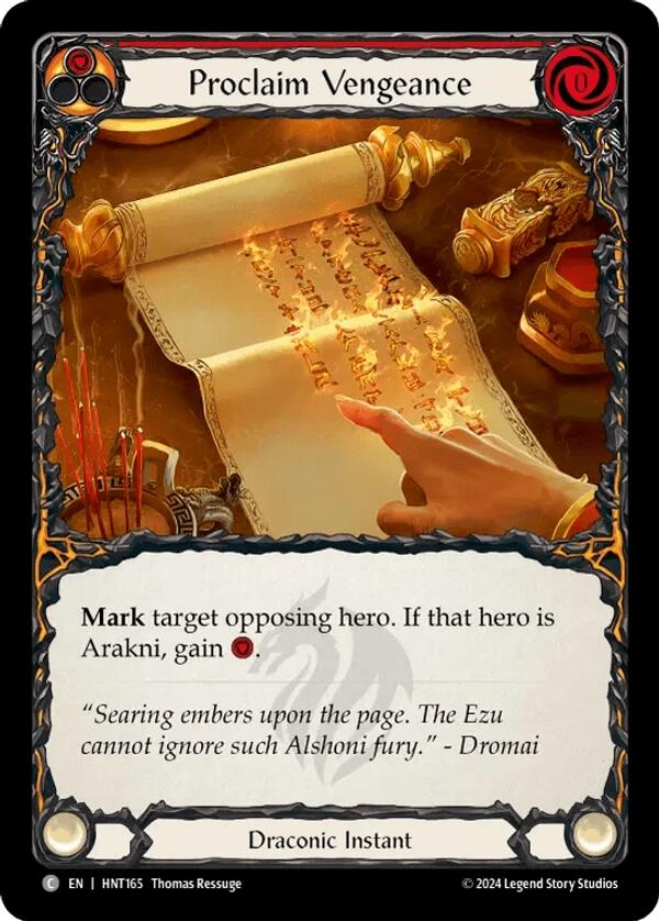 Proclaim Vengeance [HNT165] (The Hunted)  Rainbow Foil | Card Merchant Takapuna