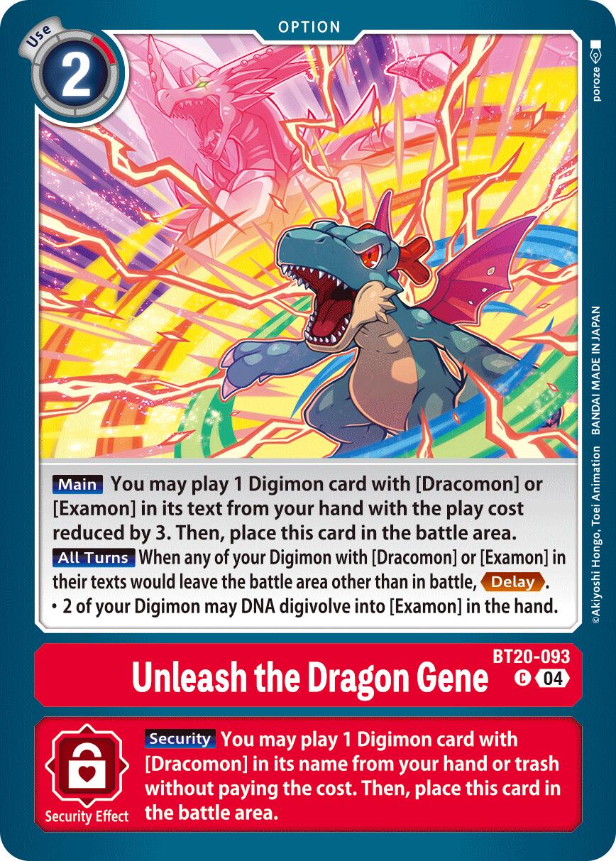 Unleash the Dragon Gene [BT20-093] [Release Special Booster Ver.2.5] | Card Merchant Takapuna