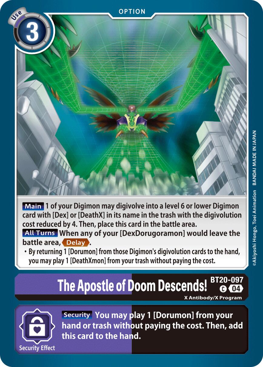 The Apostle of Doom Descends! [BT20-097] [Release Special Booster Ver.2.5] | Card Merchant Takapuna