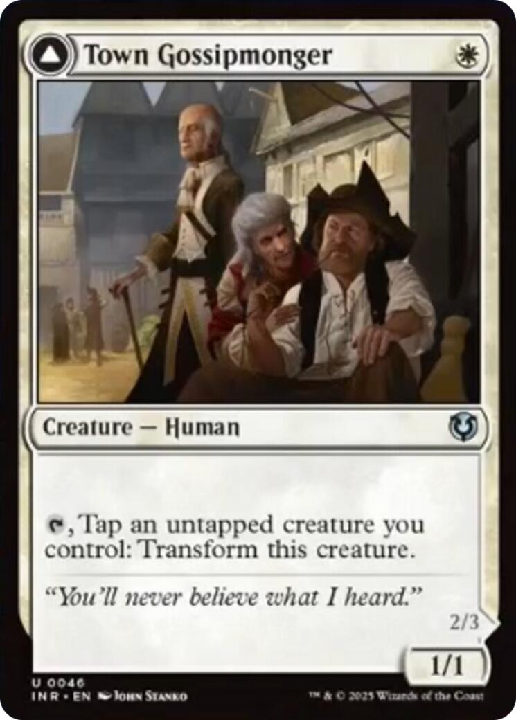 Town Gossipmonger // Incited Rabble [Innistrad Remastered] | Card Merchant Takapuna