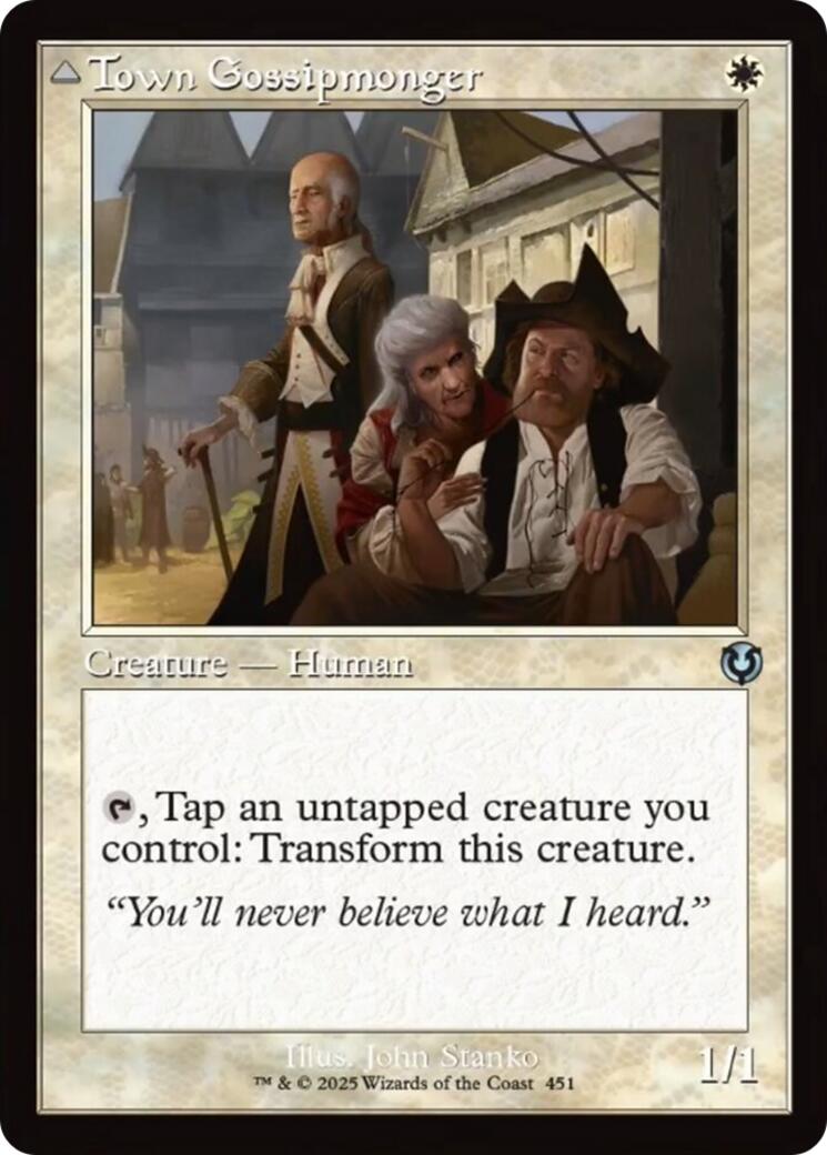 Town Gossipmonger // Incited Rabble (Retro Frame) [Innistrad Remastered] | Card Merchant Takapuna