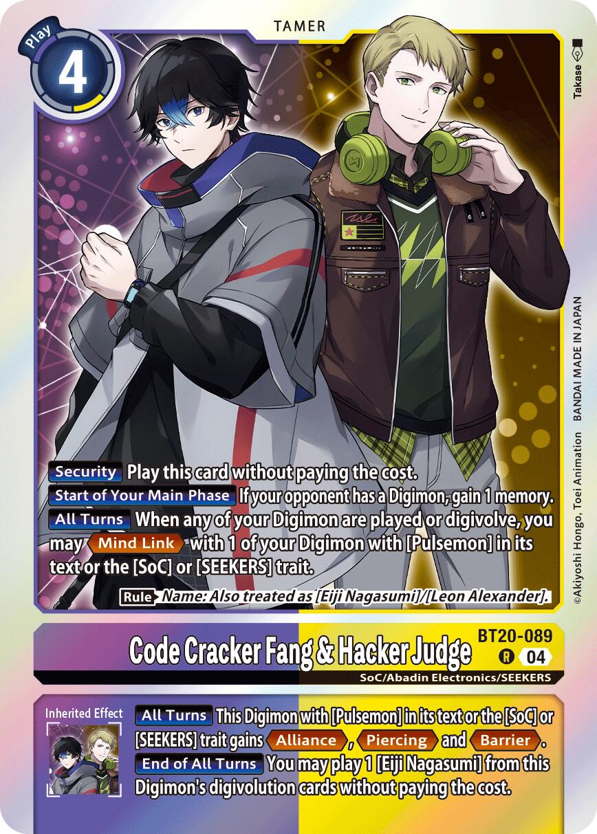 Code Cracker Fang & Hacker Judge [BT20-089] [Release Special Booster Ver.2.5] | Card Merchant Takapuna