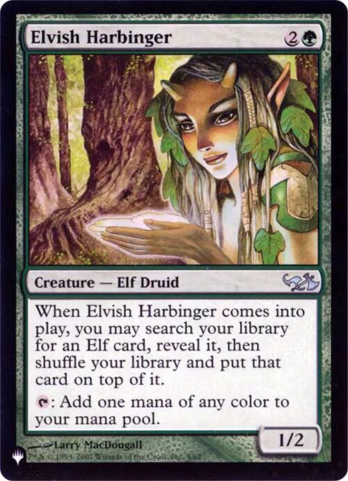Elvish Harbinger (Retro Frame) [The List] | Card Merchant Takapuna
