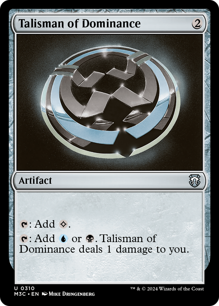 Talisman of Dominance (Ripple Foil) [Modern Horizons 3 Commander] | Card Merchant Takapuna
