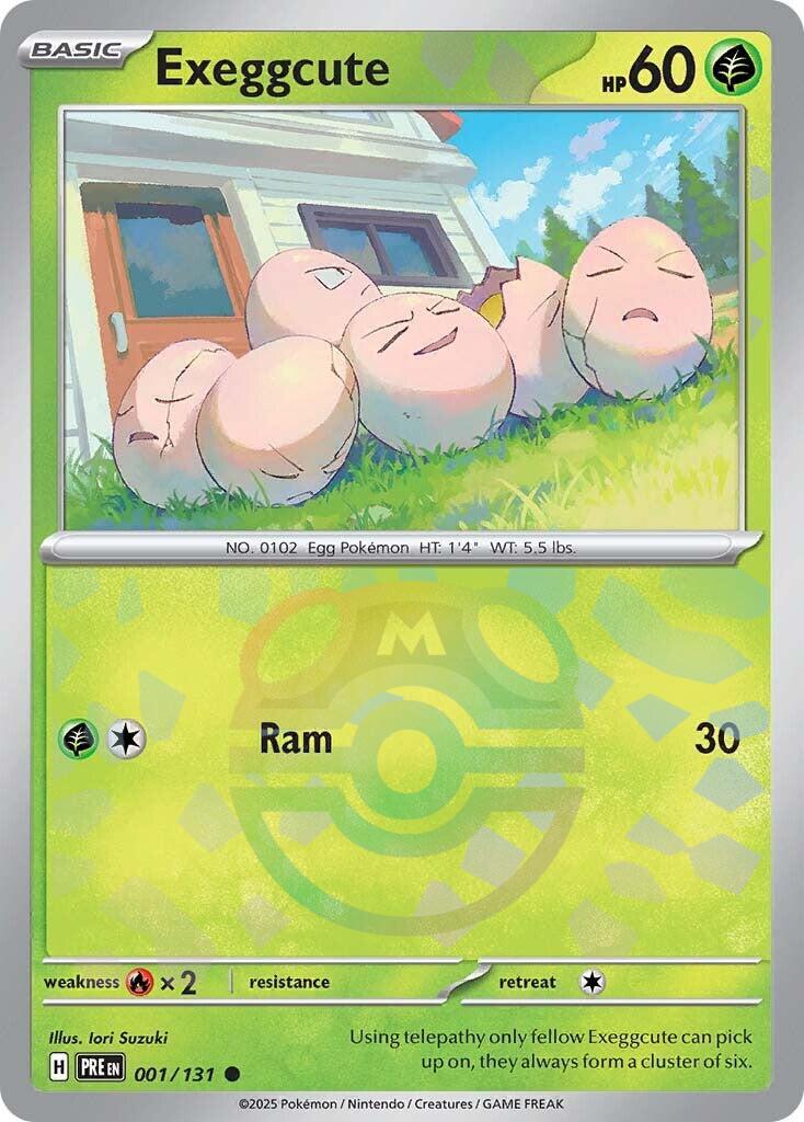 Exeggcute (001/131) (Master Ball Pattern) [Scarlet & Violet: Prismatic Evolutions] | Card Merchant Takapuna